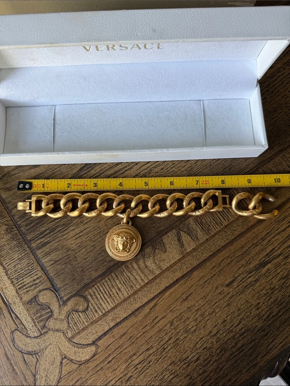 Versace Gold-Tone Medusa Charm Link Bracelet